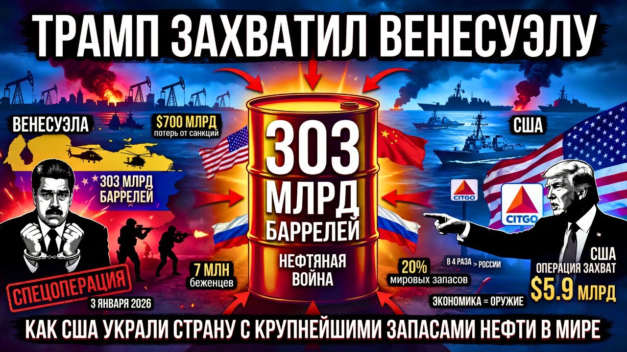 Трамп захватывает Венесуэлу: 100 лет нефтяной войны США за $700 млрд