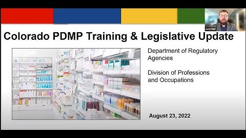 PDMP Annual Training 8 23 22