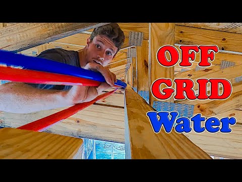 Plumbing our Off Grid Passive Solar House