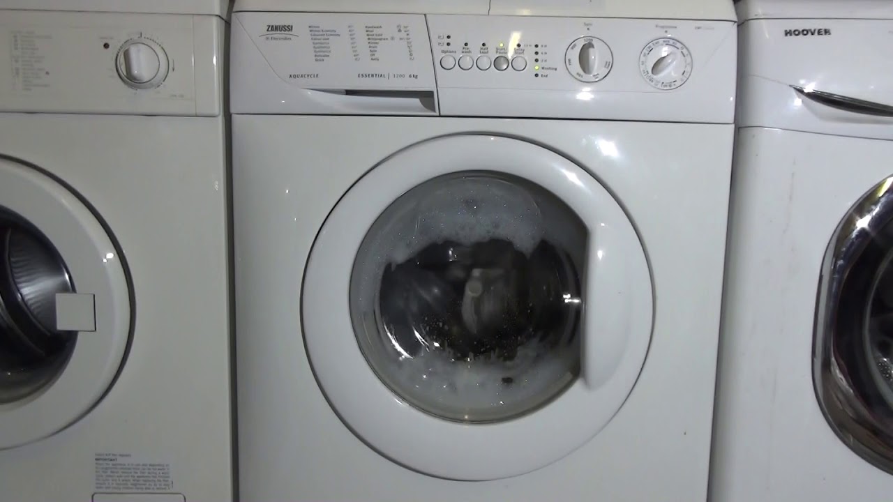 Zanussi Essential ZWF1221W Single item test YouTube Zanussi Essential ZWF1221W Single item test YouTube