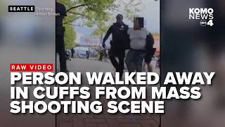 RAW: Viewer video appears to show person being detained after shots fired in Seattle Center