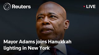 LIVE: Mayor Adams joins Hanukkah lighting in New York