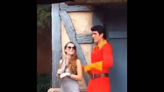 Girl Inappropriately Touches Gaston At Disney