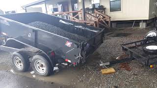 Hawke 6 x 10 dump trailer spreader demo