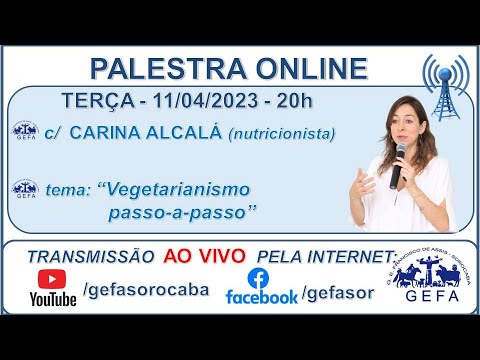 Assista: Palestra Online - c/ CARINA ALCAL�? (11/04/2023)