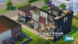 Apartment with Mini Mart, McDonalds, Bakery + more | SIMS4 Tour
