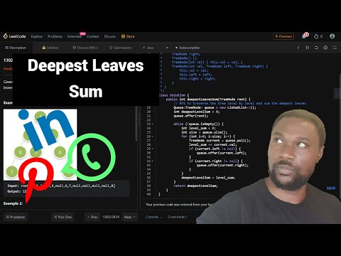LeetCode 1302. Deepest Leaves Sum | Breadth First Search | Java