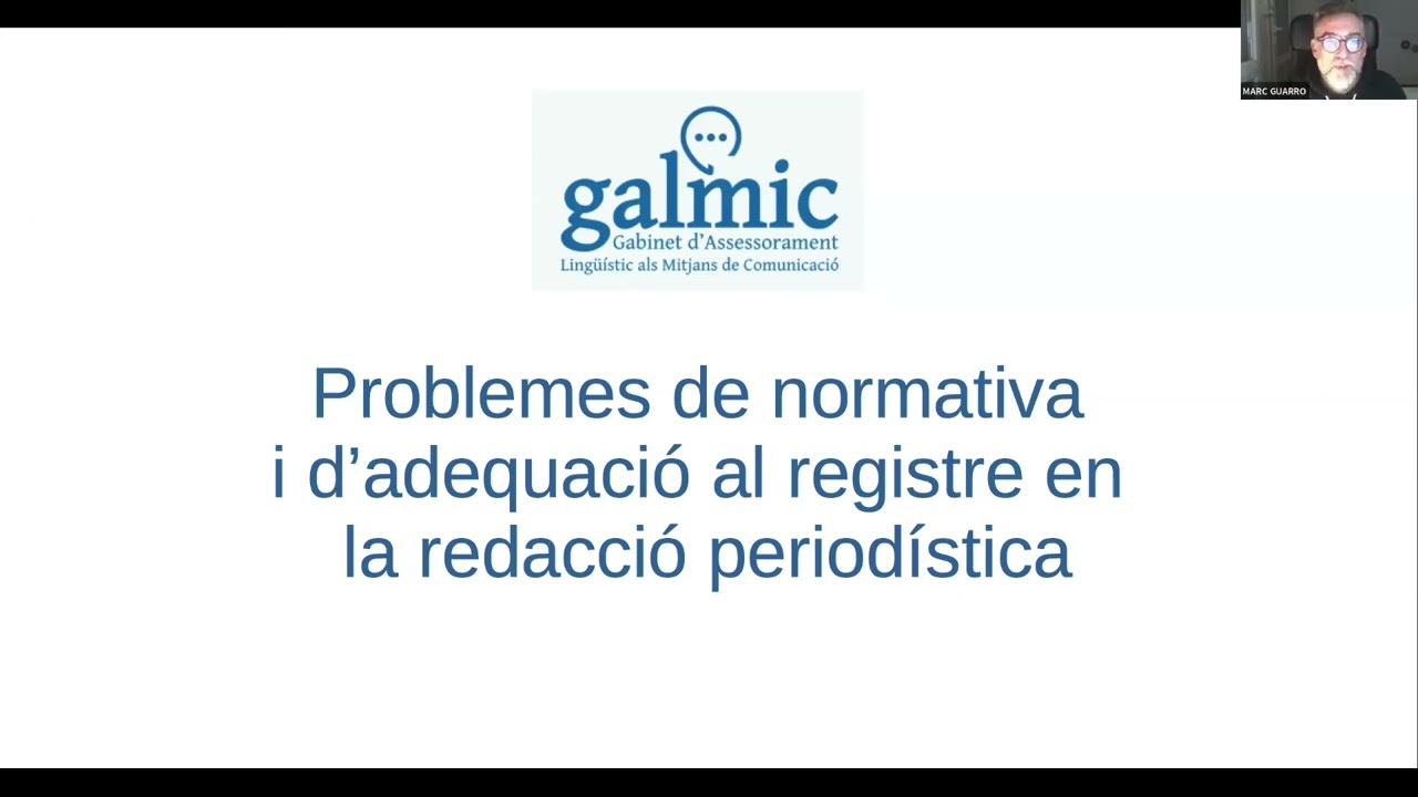 XIII SQLMC:«Principals problemes de normativa i d’adequació al registre en la redacció periodística»