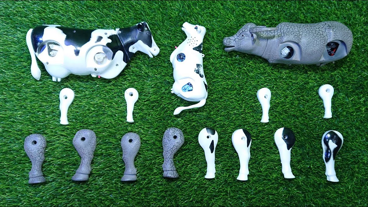 WADIDAW, MERAKIT HEWAN SAPI PUTIH, KERBAU ABU-ABU, DAN SAPI PUTIH, #sapilucu #oyenkidstoys 5