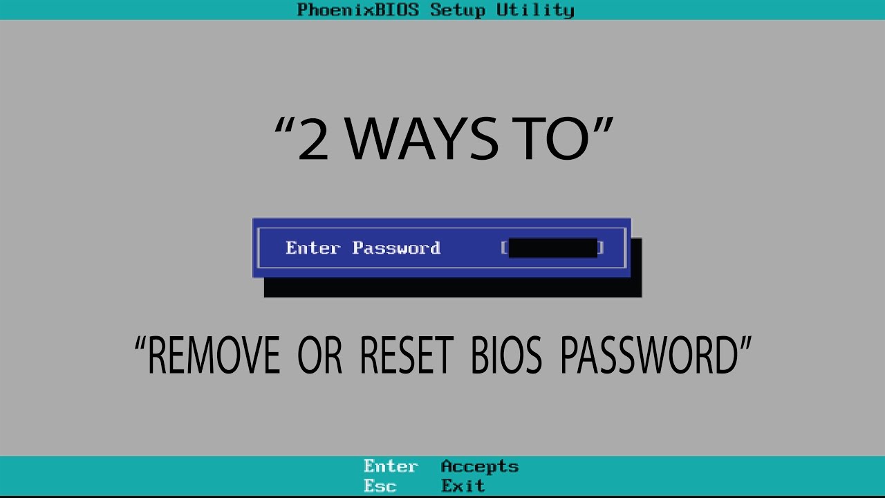 How to remove or reset bios password 23% working