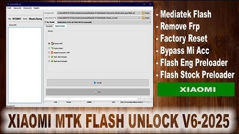 Xiaomi MTK Flash Unlock V6-2025 |  Special Tool For Xiaomu Unlock