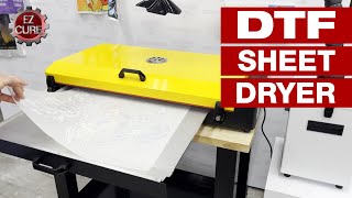 Drying DTF transfers in under a minute!  EZ-CURE Direct To Film Sheet Dryer Setup and Use Guide