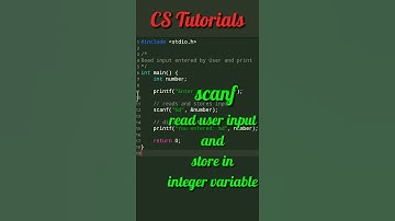 Program to read user input from console | Print integer number | Basics #shorts #CSTutorials