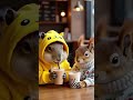 Having Bubble Tea Together on a Date #cute #animals #cuteanimals