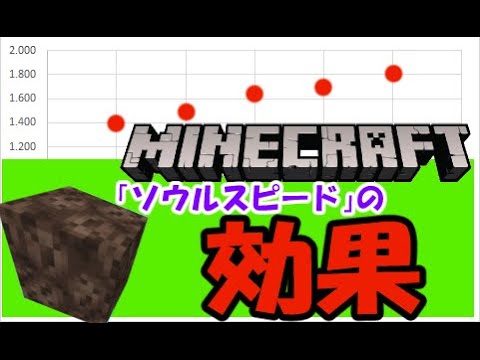 【検証】ソウルスピード（魂の速度）はどれくらい効果があるのか【マイクラ】【統合版】【Java版】