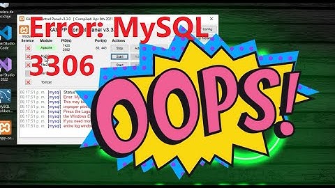 Error 3306 MySQL En XAMPP ¡¡¡¡¡¡¡¡¡SOLUCION DEFINITIVA!!!!!