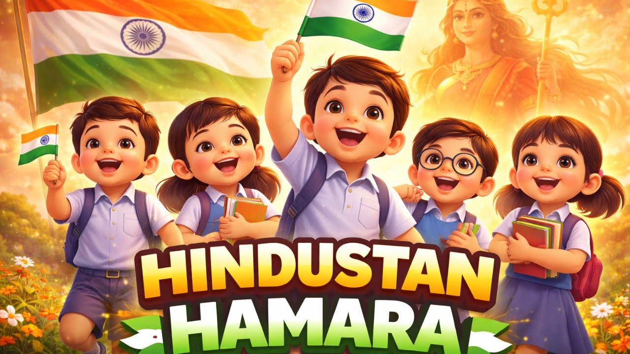 Hindustan Hamara 🇮🇳 | Saara Jahan Se Achha | Kids Deshbhakti Song | India Patriotic Song for Kids