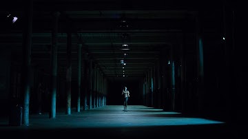 Mill Town- Space  part 6 by Stephan Koplowitz, a site-specific work at the Bates Mill Complex (2017)