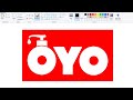How to draw OYO Logo in Computer using Ms Paint | Logo making on computer.