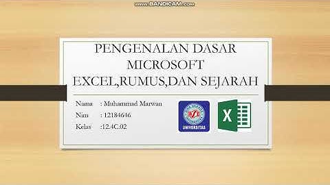 Pengenalan dasar Microsoft Excel,Rumus,Dan sejarah singkat