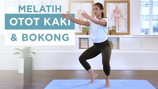 Melatih Otot Kaki & Bokong - Pilates Level 1 - 15min- Melatih tubuh bagian bawah, paha & bokong
