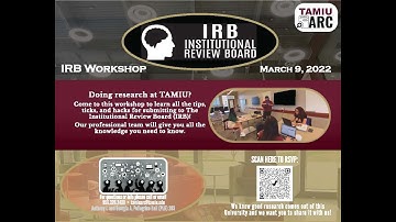 IRB Submission Workshop 3/9/2022