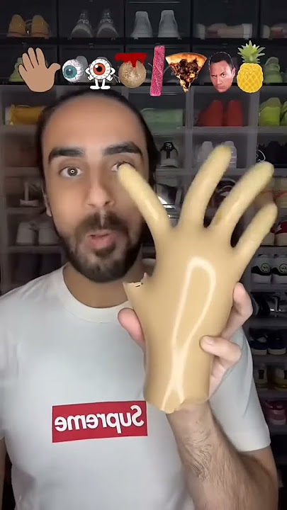 Food ASMR Eating a Gummy Hand and other snacks!🍮 #shorts