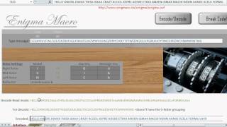 Enigma Machine Spreadsheet