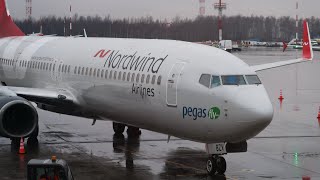 Boeing 737-900ER а/к Pegas Fly | Рейс Санкт-Петербург - Москва