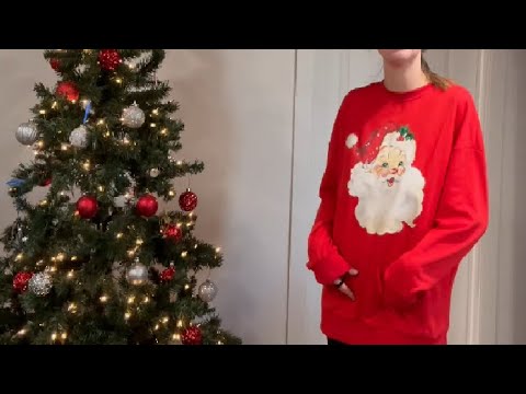 VVNTY Christmas Sweatshirts for Women Retro Santa Claus Graphic Long Sleeve Shirt Xmas Pullover Tops