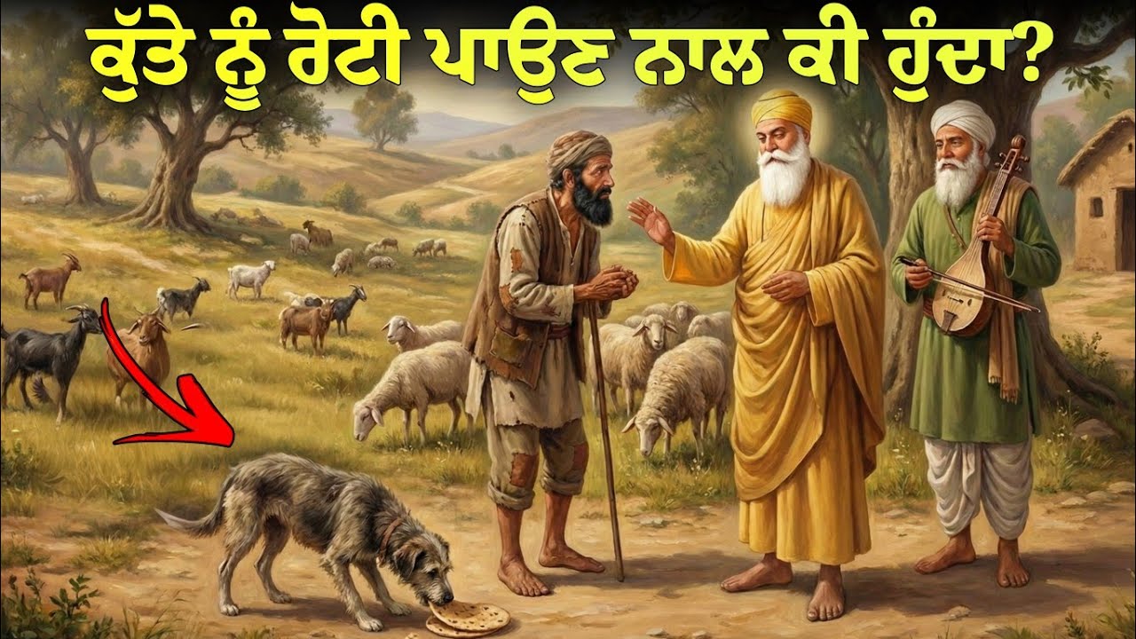 ਕੁੱਤੇ ਨੂੰ ਰੋਟੀ ਪਾਉਣ ਨਾਲ ਕੀ ਹੁੰਦਾ? || ਬੱਕਰੀਆਂ ਚਾਰਨ ਵਾਲਾ ਆਜੜੀ   ਅਤੇ ਗੁਰੂ ਜੀ || Guru Nanak Dev Ji Sakhi