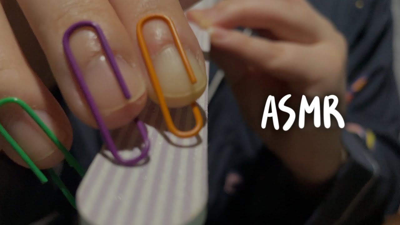 ASMR 손톱이 짧아서 클립끼고 탭핑 도도도독 Tapping with clip