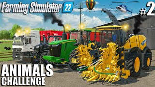 I STARTED THE SILAGE! PIG FOOD IS NEXT! | ANIMALS Challenge | Timelapse 2 | Farming Simulator 22