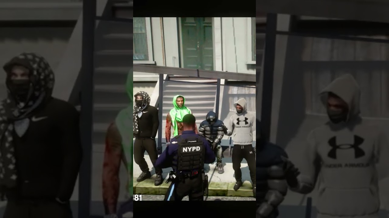 Police came on the block harassing the gang 🚨 