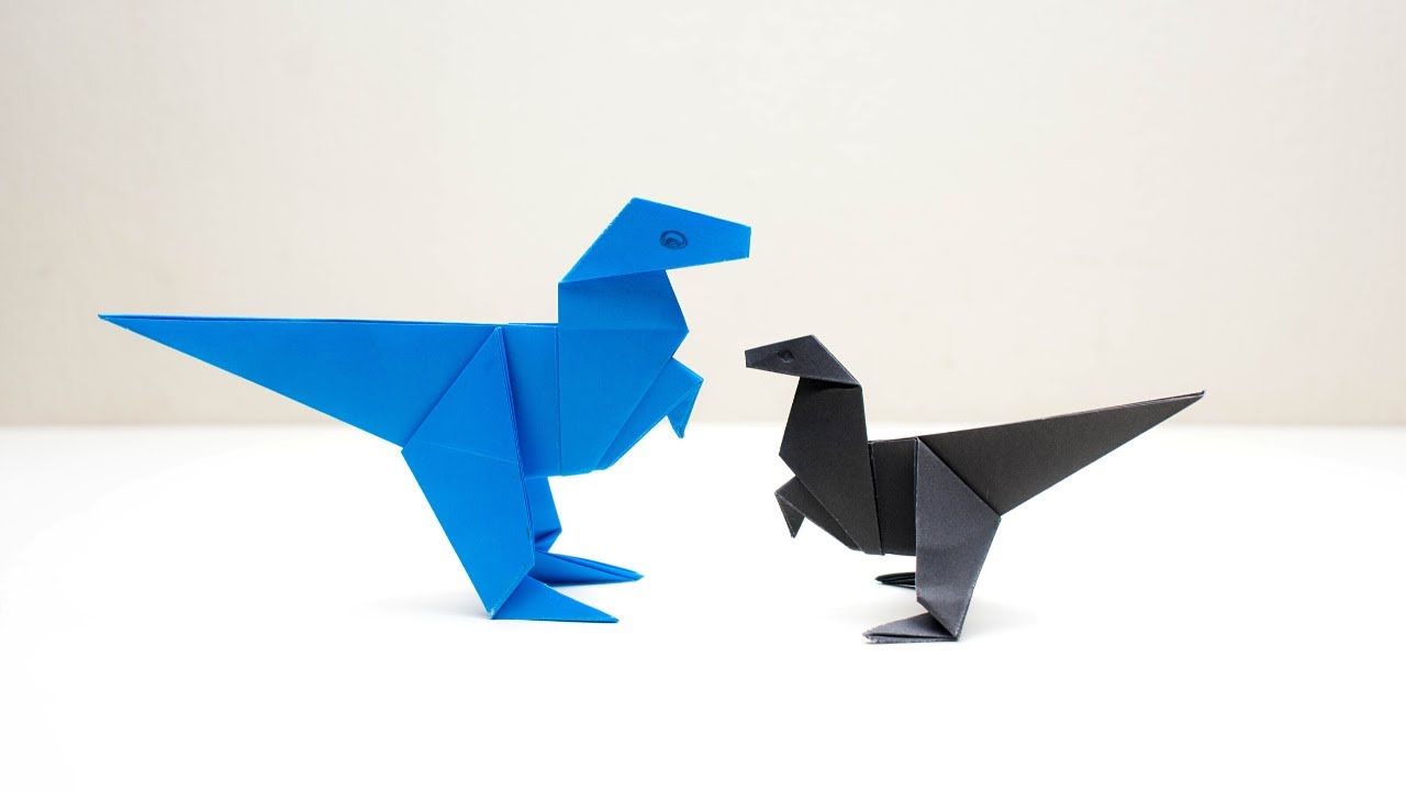 How To Make An Easy Origami Dinosaur Paper Craft DIY YouTube