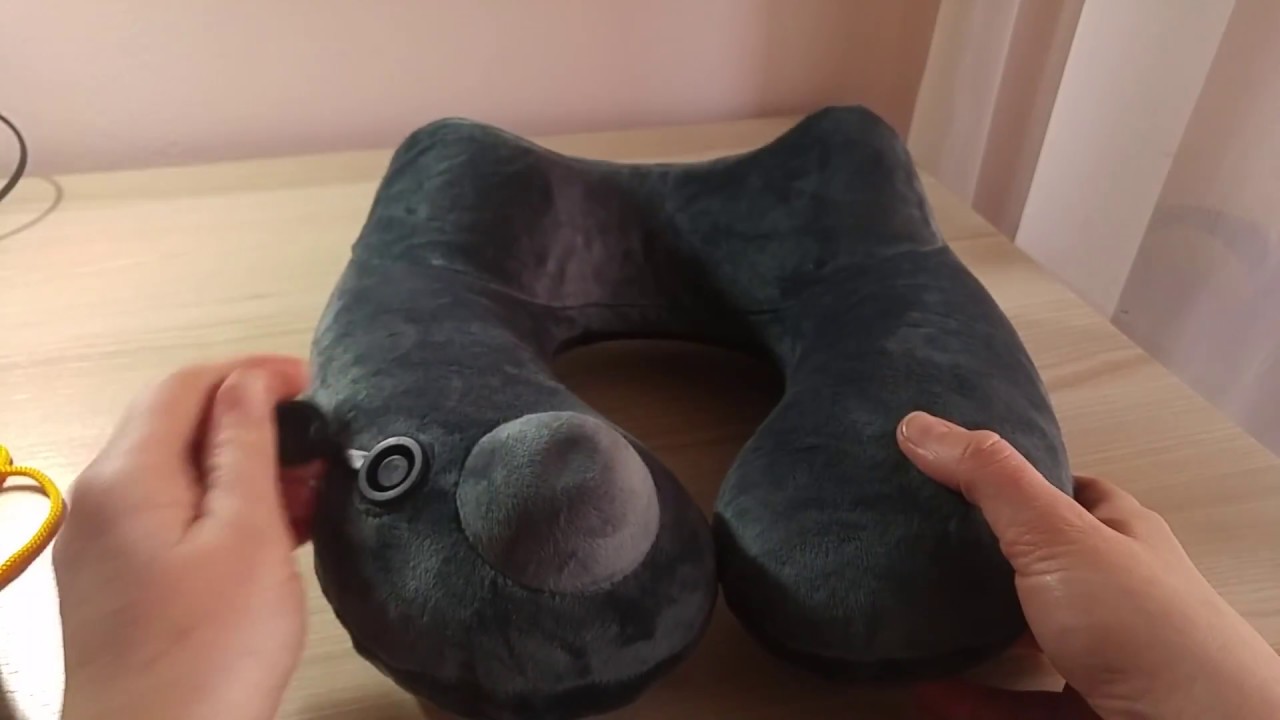 Cuscino Da Viaggio Gonfiabile Per Collo - In Pelle Scamosciata, Forma A U, Gonfiaggio Rapido - Per Aereo, Auto - Foto 7