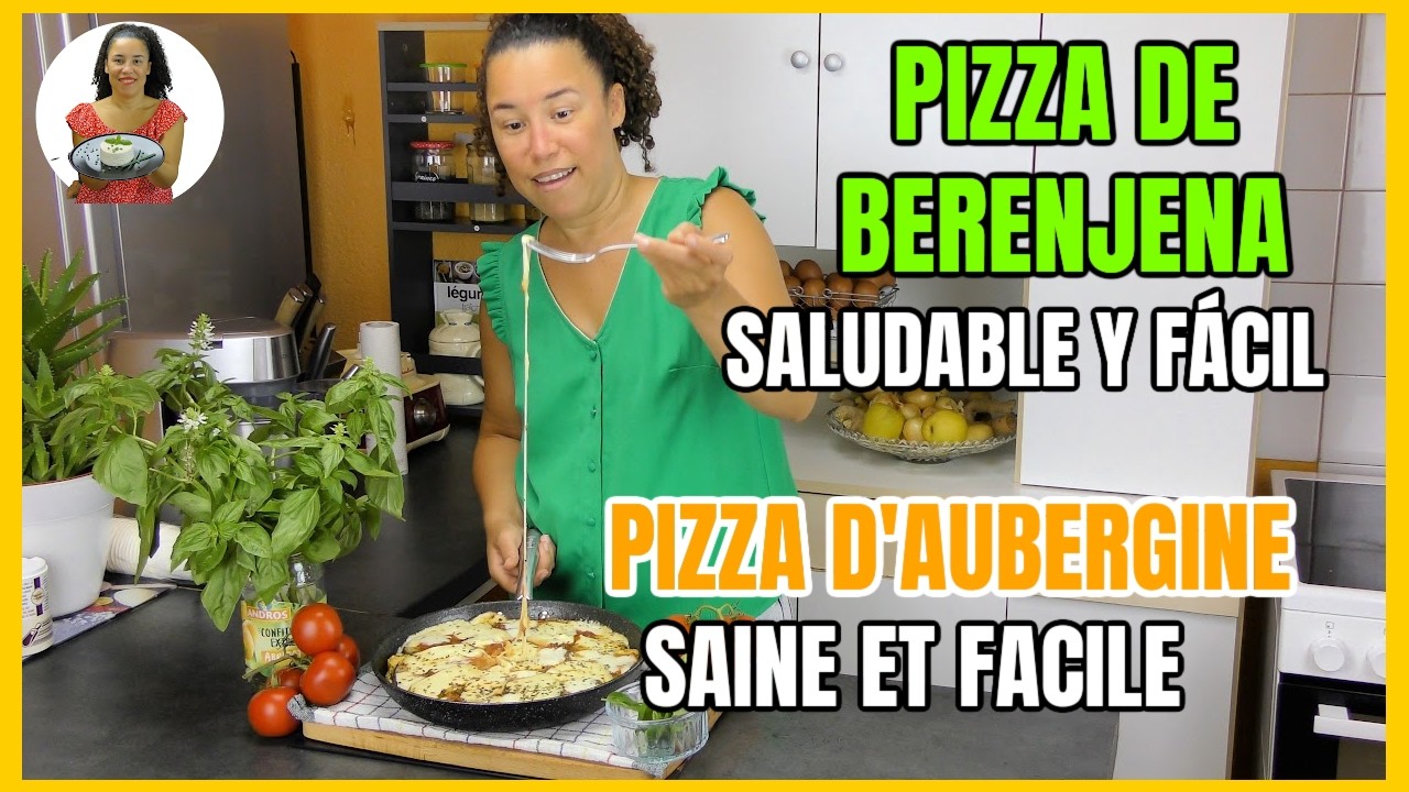 Pizza de berenjena saludable y fácil 🍆