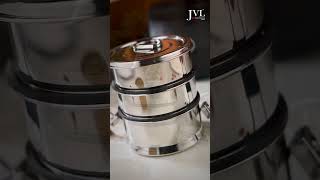 Jvls Round Leakproof Luch Box triple stainlesssteel kitchenware shorts lunchbox leakproof