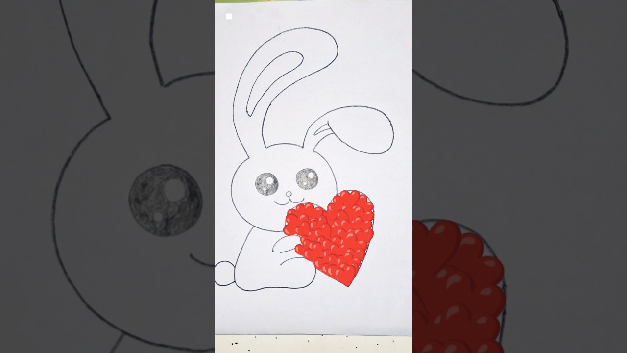 Rabbit Cute &Easy outline sketch