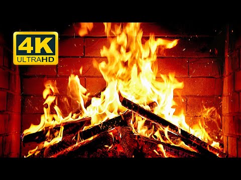 🔥 Cozy Fireplace 4K (12 HOURS). Fireplace with Crackling Fire Sounds. Fireplace Burning 4K