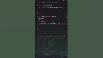 How To Create Threads In Java By Extending Thread Class #shorts