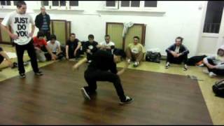 Minnesota Joe(KHC) vs Hurricane Ray(Team Shmetta) @ Practice before Raw Circles Belgium 2011