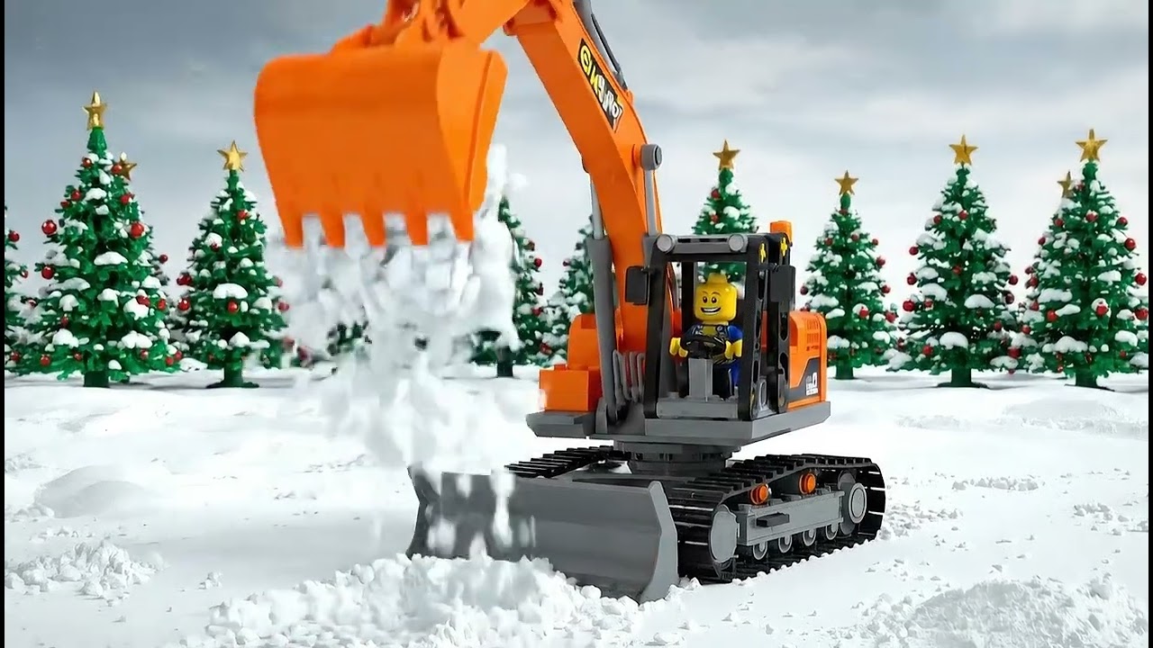 The Lego excavator, winter work