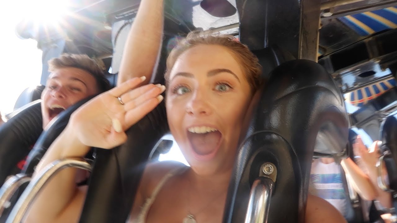 BREAKING THE RULES 😱😭 TAKING MY CAMERA ON A ROLLERCOASTER!!😳😱