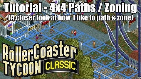 Roller Coaster Tycoon Classic - Tutorial - 4x4 Paths and Zoning