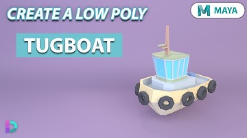 Model A Low Poly Boat In Maya | Tugboat