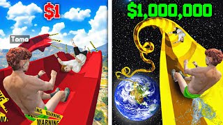 $1 VS $1,000,000 Waterslide in GTA 5 RP!