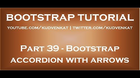 Bootstrap accordeon met pijlen