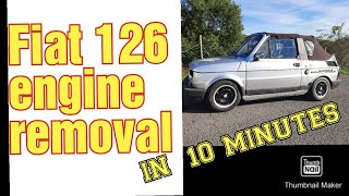 Engine removal in 10 minutes #fiat126 #126 cabrio #caradvice
