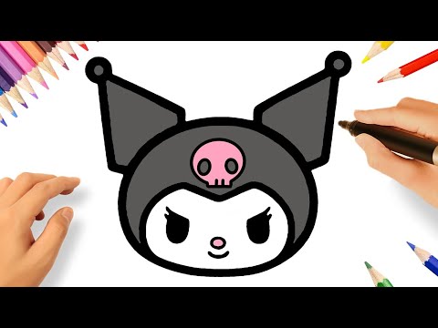 COMO DESENHAR A KUROMI FÁCIL 🖤🎀